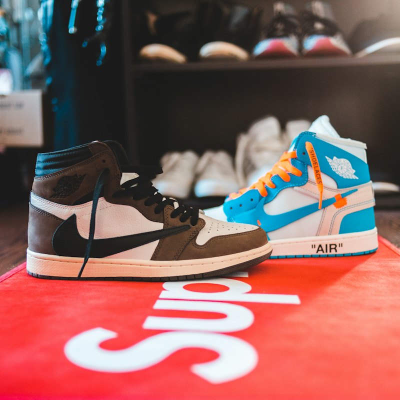 Sneakers shown on a live stream