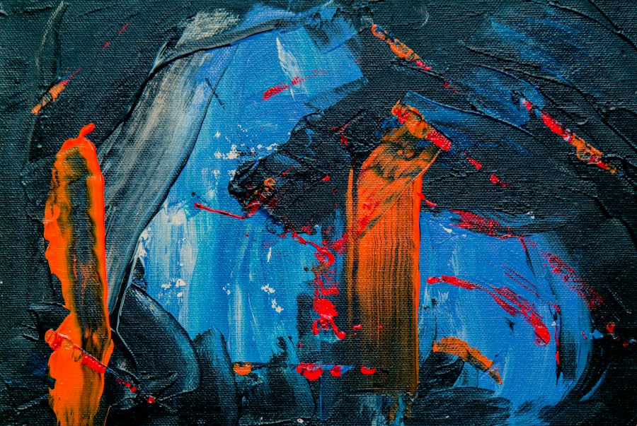 Textured abstract painting