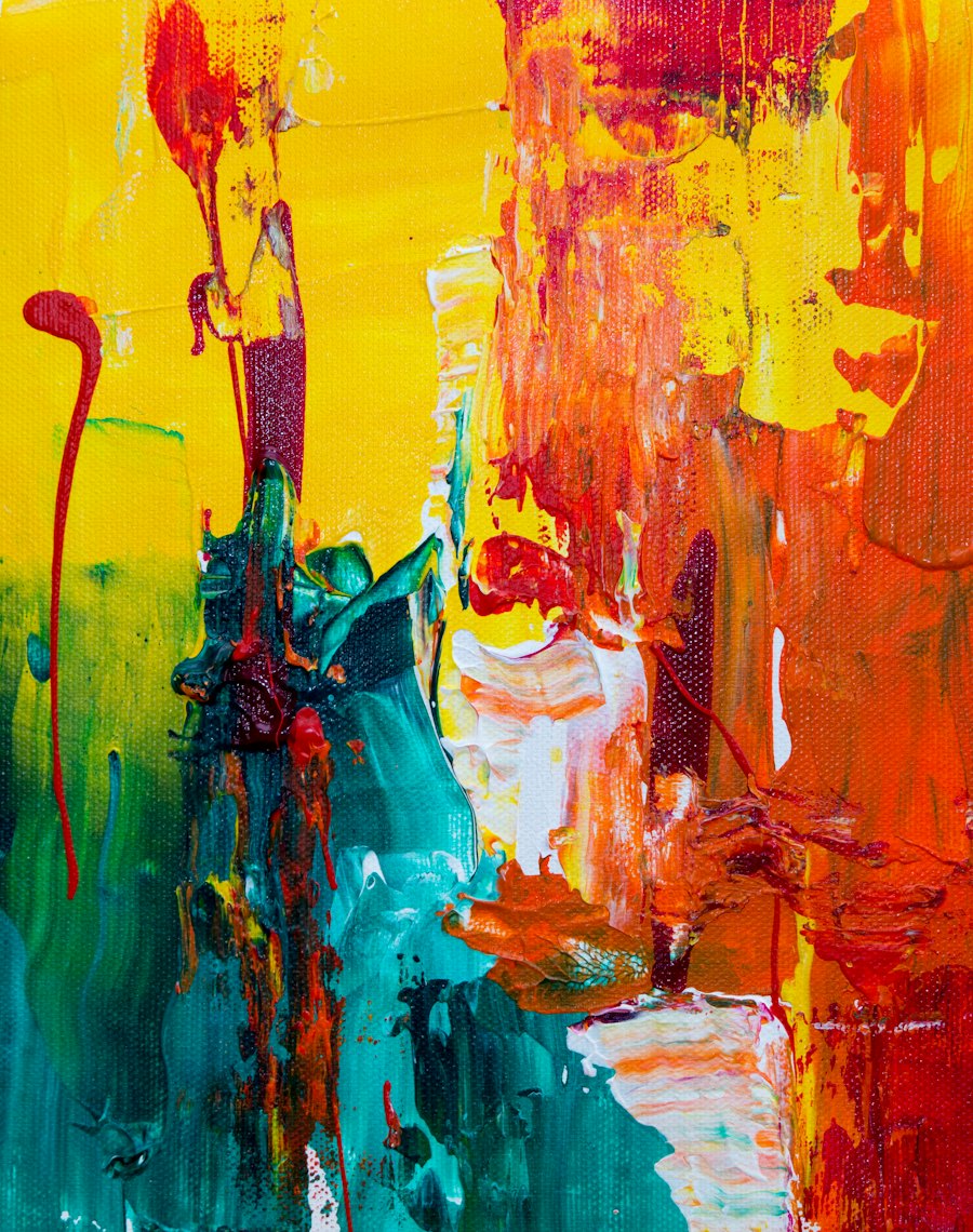 Abstract canvas with bold colour fields
