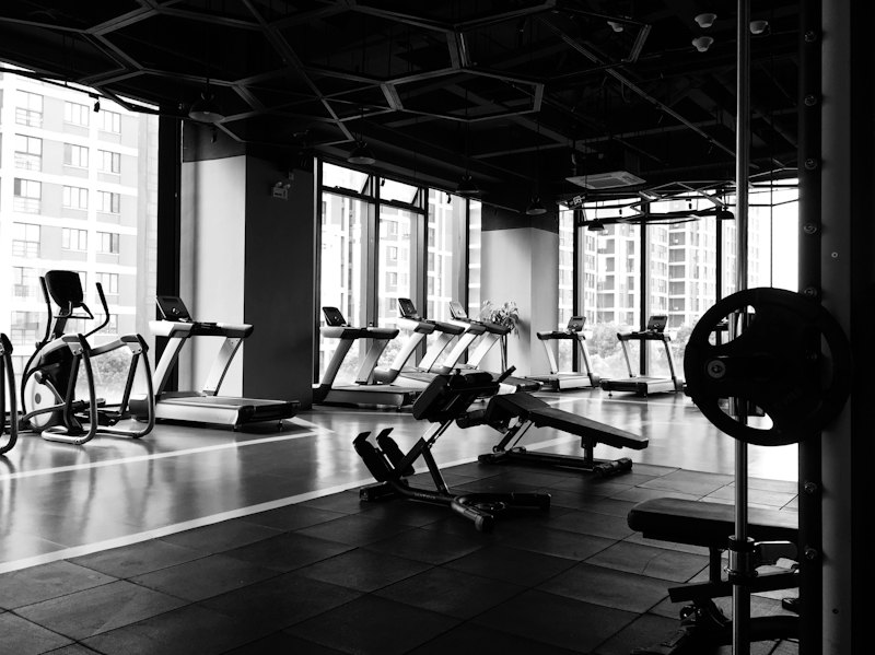 Athlete training with kettlebells in a group class