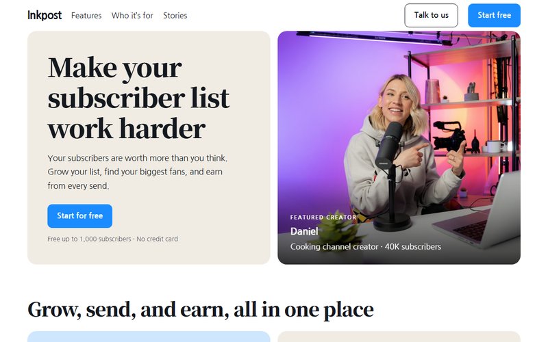 Inkpost website preview