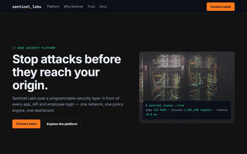 Sentinel Labs website preview