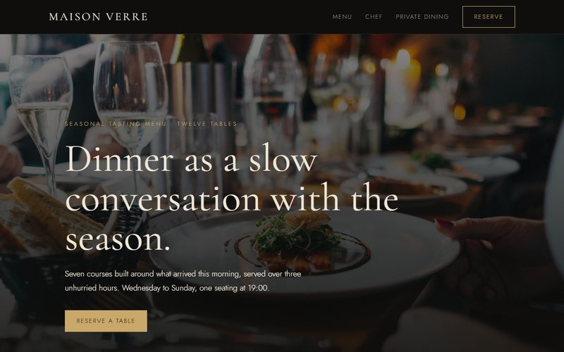 Maison Verre website preview