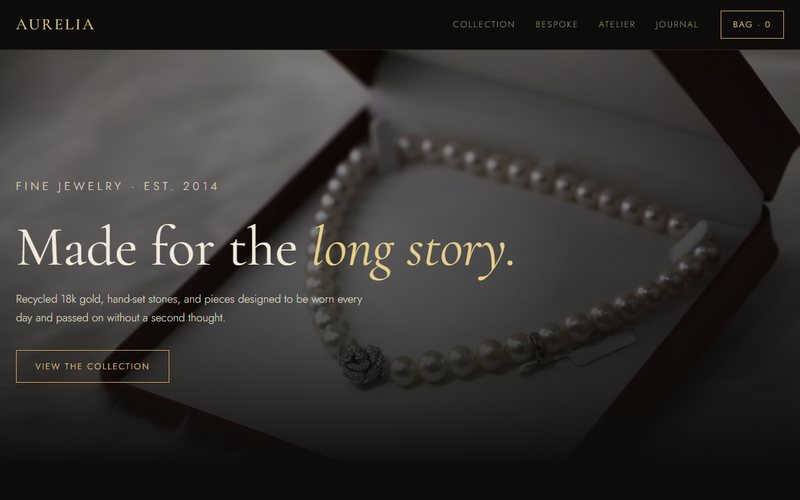 Aurelia Fine Jewelry website preview