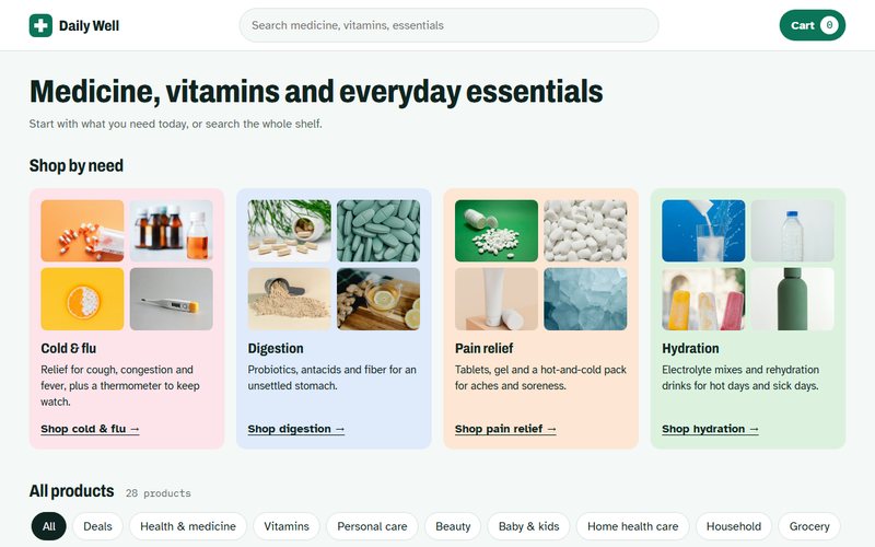 Daily Well website preview
