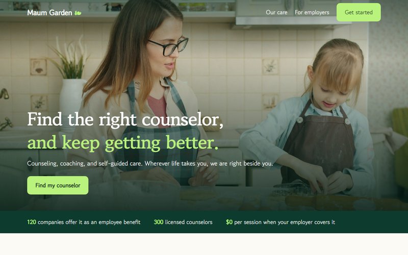 Maum Garden website preview