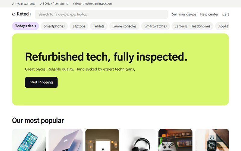 Retech website preview