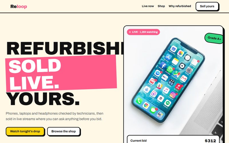 Reloop website preview