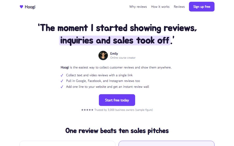 Hoogi website preview